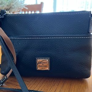 Dooney & Bourke Ginger Black Pebble Grain Leather Crossbody